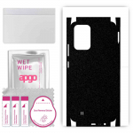 apgo Protective Skin Sticker for the back+sides compatible with Realme Narzo 50i, Full Wrap Film, Foil, Vinyl - Pattern Matte Black