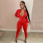 Treening Active Wear &uuml;hev&auml;rvilised p&uuml;ksid Naiste Jumpsuit Sportlik pikkade varrukatega Fitness Clubwear T&otilde;mblukuga Peokombinesoonid Bodycon XXXL