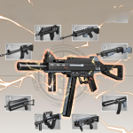 401 tk s&otilde;jalise seeria p&uuml;stolkuulipilduja komplekt 8-&uuml;hes loomingulistest ehitusplokkidest m&auml;nguasi kingitus lastele ilma karbita