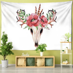 Armas hirvepea seinavaibast seinaripp Kawaii Bohemian Art Hippie Stuudio Lastetuba Kodukaunistus Taustariie 95x70CM