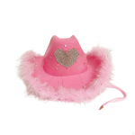 Pink Cowgirl Hat Decorative for Dress up Carnival Theme Costume Party Adult