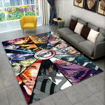 Anime Demon Slaye Area vaip, multifilmi vaibavaip elutuppa, laste magamistoa diivani uksematt, lastem&auml;ngu libisemiskindel p&otilde;randamatt 100x150cm(39x59in)