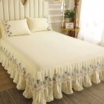 Tugev pitsiga tikitud voodikate madrats, kaitsekate pol&uuml;ester voodi seelik libisemisvastane ja tolmukindel Flounce serva voodilina 120x200cm bed skirt