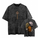 S-5XL 300 gsm Vintage Acid Wash T-s&auml;rk 100% puuvillane Meeste v&otilde;i naiste T-s&auml;rk Streetwear Brief Punk Tops S must