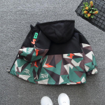 Kevadine s&uuml;gisjope poistele Mood Lapiv&auml;rk Tuulejope vabaaja kapuutsiga mantel Lasteriided 110 roheline