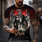 Heavy Metal Rock Band Slayer 3D Prinditud Meeste vabaaja Hip Hop Crew Kaelus Lahedad l&uuml;hikeste varrukatega T-s&auml;rk Cosplay meeste riided XXXL
