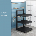 Potiriiul hoiustamisriiul valamukapi all olev mitmekihiline reguleeritav riiul, mis on p&uuml;hendatud potiriiulile 3 layer