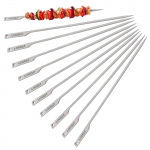 10 tk 10-tollised lamedad Ti grillvardad &otilde;ues tagaaias piknik BBQ grillimine kabob vardad BBQ pulgad 10pcs