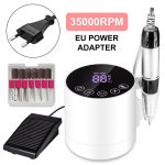 50W Elektriline K&uuml;&uuml;nekirurgiapuur Masin Jalatallaga 35000 RPM K&uuml;&uuml;ne Pedik&uuml;&uuml;ri Viil Manik&uuml;&uuml;ri Salongi Poleerimiseks Freesimiseks Madala M&uuml;raga T&ouml;&ouml;riistad EU punane