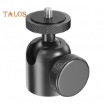 Alumiiniumsulamist Mini Kerapea 360 Kraadi P&ouml;&ouml;ratav 1/4 3/8-tolline Kruvi Metall LED Videovalgus Mobiiltelefon DSLR Kaamera Monopod Statiivi Pea Kinnitusadapter 1/4inch