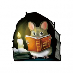 J&otilde;uluhiire seinaaugu kleebis Hiire lugemisraamatu seina 3D kleebise kleebis Naljakas jumalik