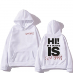 Eminem Slim Shady Kapuutsiga dressipluusid Pikkade varrukatega Meeste Naiste Kapuutsiga Pusad Fliisist Unisex Pulloverid L valge