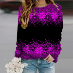 Topid Naistele Helmeste pliiats Flower Print &Uuml;mara kaelusega pikkade varrukatega T-s&auml;rk S&uuml;gisel vabaaja &otilde;huke pullover naiste pikkade varrukatega top XS