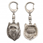 Cairn Terrier II - Silver-plated key ring with dog, handbag decoration, backpack pendant by Art-Dog brand