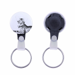 Oriental Cat - handmade keychain with a cat portrait, purse charm, product of the Art-Dog brand.
