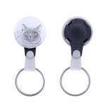 British Shorthair - handmade keychain with a cat portrait, purse charm, product of the Art-Dog brand.