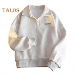 Naiste s&uuml;giskevadine dressipluus, lahtik&auml;iv krae, lahtised pikad varrukad, puhast v&auml;rvi &otilde;hukesed elastsed k&auml;tised ja &auml;&auml;ris Sport stiilis kooli vabaaja topp 2XL hall