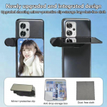 Reguleeritav Sky Mirror 2-in-1 Telefoni Tagumine Selfie Peegel Pildistusklamber V&auml;ljas Reisimine Telefoni Pildistamise Reflektor Pildistustarvikud must