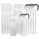 30 tk/6 komplekti s&ouml;&ouml;gin&otilde;ud Kuldnoad Kahvel Magustoit Kohv Teelusikad Lusikad H&otilde;ben&otilde;ude komplekt Roostevabast terasest s&ouml;&ouml;giriistad K&ouml;&ouml;gilauan&otilde;ud h&otilde;be