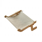 Bedside Cat Bed Basking Platform Detachable Soft and Cosy Easy to Adjust Wooden Hanging Grey and Yellow