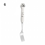 Armas kassi k&uuml;&uuml;nis lusikas kahvel keraamiline k&auml;epide 304 roostevabast terasest lauan&otilde;ud lusikas kahvel s&ouml;&ouml;gipulgad Armsad multifilmid laste lauan&otilde;ud 1