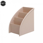 Multifunktsionaalne 3 ruudustikuga kaugjuhtimispuldiga karp Kosmeetika lauaarvuti hoiu&uuml;mbris alushoidik Kontoritarvete telefonivahend 3 v&auml;rvi valge