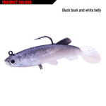 Bionic helendav topeltkonks v&otilde;ltskala s&ouml;&ouml;t T-saba pehme plii simulatsiooniga peibutis 9cm/14g