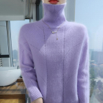 Naiste ka&scaron;miirist kampsun Qinghe ka&scaron;miir 30% ka&scaron;miir 30% naarits 30% vill 10% nailon Naiste s&uuml;gistalvine paks ka&scaron;miirist pullover pehme ja soe M beež