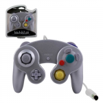Manette Pad Joystick filaire Pour Console Nintendo GameCube & Wii - Argent&eacute;