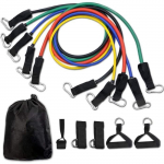 Bande de Resistance Set 11, Kit de Fitness Elastiques avec Ancre de Porte/Poign&eacute;es/Sangle de Cheville, Kaasaskantavad Bandes pour Yoga Pil