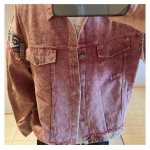 Kevadine teksajakk meeste ja naiste trendikas br&auml;ndi Jaapani lahtine retropesu teksajakk Trend 2XL roosa