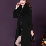 Winter Mother Medium Long lamba p&uuml;gamismantel Naiste uued daami lahtised mantlid 4XL must