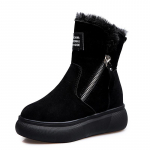 L&uuml;hikesed poolsaapad naiste talvemuffin paks alumine platvorm &uuml;mmargune pea soe pool t&otilde;mblukk lumesaapad puuvillased kingad P763 35 beež