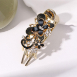 Peakatted Alligaator Juukseklambrid Crystal Flower Juuksen&otilde;el Rhinestone Butterfly Juuksek&uuml;&uuml;s Juuste Aksessuaarid lilla