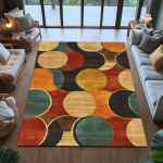 Keskmise sajandi boho vaip Retro geomeetrilise mustriga ala vaip Libisemisvastane vaip kodu elutoa magamistoa dekoratsiooniks Diivanilaud Suured vaibad 120x160cm-47x63in
