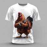 Animal Chicken Print T-s&auml;rgid Meestele Naljakas mood Meester&otilde;ivad Suvised vabaaja l&uuml;hikeste varrukatega &uuml;laosa avara suurte t-s&auml;rkidega meeste T-s&auml;rk S