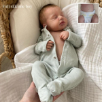 Populaarne 19'' 49cm Simulatsioon Beebi Reborn Nukk LOULOU Suletud Silmad Magav Vasts&uuml;ndinud Beebi Nukk K&auml;sitsi Valmistatud 3D Nahk N&auml;htavad Veenid Elus Bebe Reborn Nukud full silicone boy