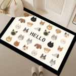 Diatomiga muda imav p&otilde;randamatt Cartoon koerte uksematt Vannituba WC libisemiskindel jalamatt majapidamises veranda vaip 60 * 40Cm (crystal velvet)