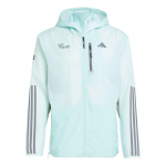 Adidas Bjm Jakk 2024 Pekingi Maratoni Kohandatud Seeria Moodne Lihtne Kitsa L&otilde;ikega Kapuutsiga Jakk Unisex Jakk Sinine Kiltkivi-H&otilde;bedane JP0171 M