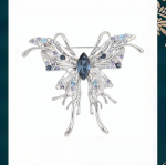 Retro liblikakaitsepross, k&otilde;rgekvaliteediline naiste peen kerge ja luksuslik liblikapross, ni&scaron;ikujundusega temperamendi aksessuaarid