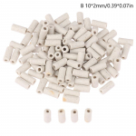 100 tk &uuml;he avaga keraamiline toru k&otilde;rge temperatuurikindel isoleertoru elektrooniline juhtmekimbu portselanpuks 10*2mm