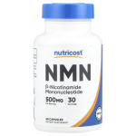 Nutricost, NMN, 500 mg, 60 kapslit (250 mg kapsli kohta)