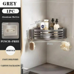 Alumiiniumisulamist vannitoariiulid stantsivabad paksendatud statiiv Seinale kinnitatav nurgariiul Vannitoatarvikud Du&scaron;ikabiin