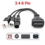 OBD2 skanneri isane ja emane pistik 3 4 6 kontaktiga Yamaha jaoks Honda jaoks 16 kontaktiga OBD 2 pikenduskaabli mootorratta diagnostika t&ouml;&ouml;riist CHINA