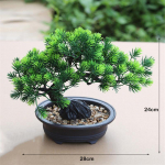 Kunstlillede bonsai roheline taim Zeni simuleeritud puum&auml;nniga potitud lillepott T&ouml;&ouml;lauakaunistus Fengshui dekoratiivtaimede vaatamine
