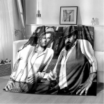 Terence Hilli ja Bud Spenceri tr&uuml;kitud tekk Kom&ouml;&ouml;dia tegelane, soe &otilde;huke flanell, pehme ja mugav kodune reisitekk kingitus 50x60in