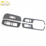 Xiaopeng P7 aknajuhtimise dekoratiivne raam ja l&uuml;litusnupu trimm titanium brushed, 4 pieces must