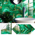 Piiri&uuml;lene marmorist imitatsiooniga isekleepuv kleebis kodukaunistuseks 30*30cm*10 pieces, TS327