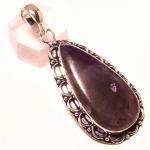 African Amethyst Gemstone Handmade Anniversary Gift Jewelry Pendant 2.1 d8m86