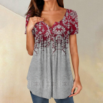 Naiste tuunikatopid Riietuvad vabaaja suvised l&uuml;hikeste varrukatega s&auml;rgid, avarad plisseeritud Boho top L sinine